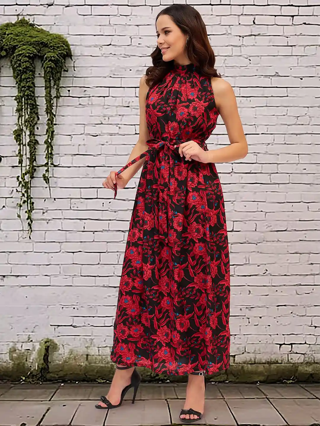 DressBerry Women Floral Printed A-Line Maxi Dress