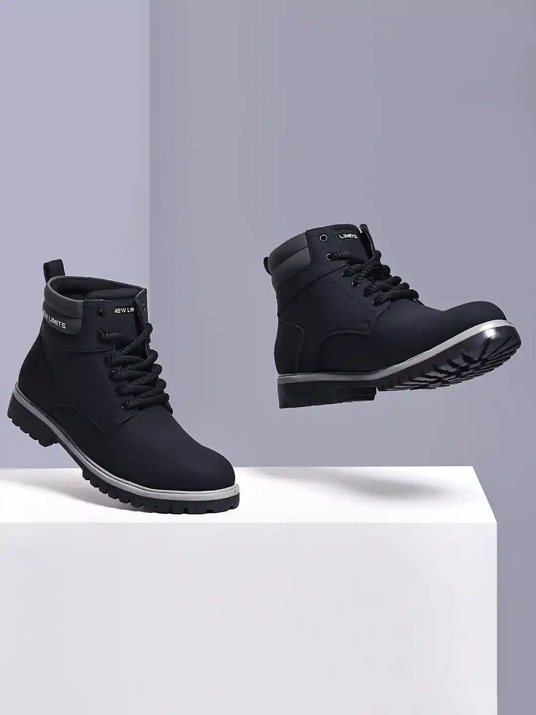 Buy NEW LIMITS Men Everyday Round Toe High Ankle Lace-Ups Riding