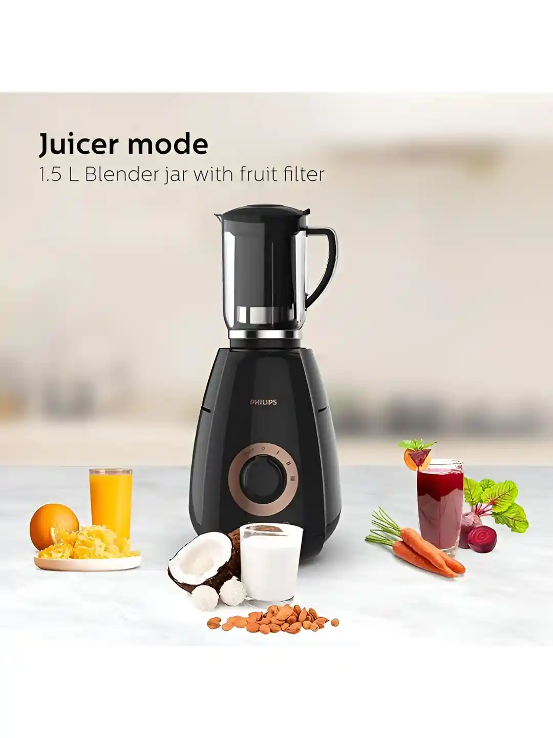 Buy Philips Black 2024 Stainless Steel Wet Grinder Juicer Mixer