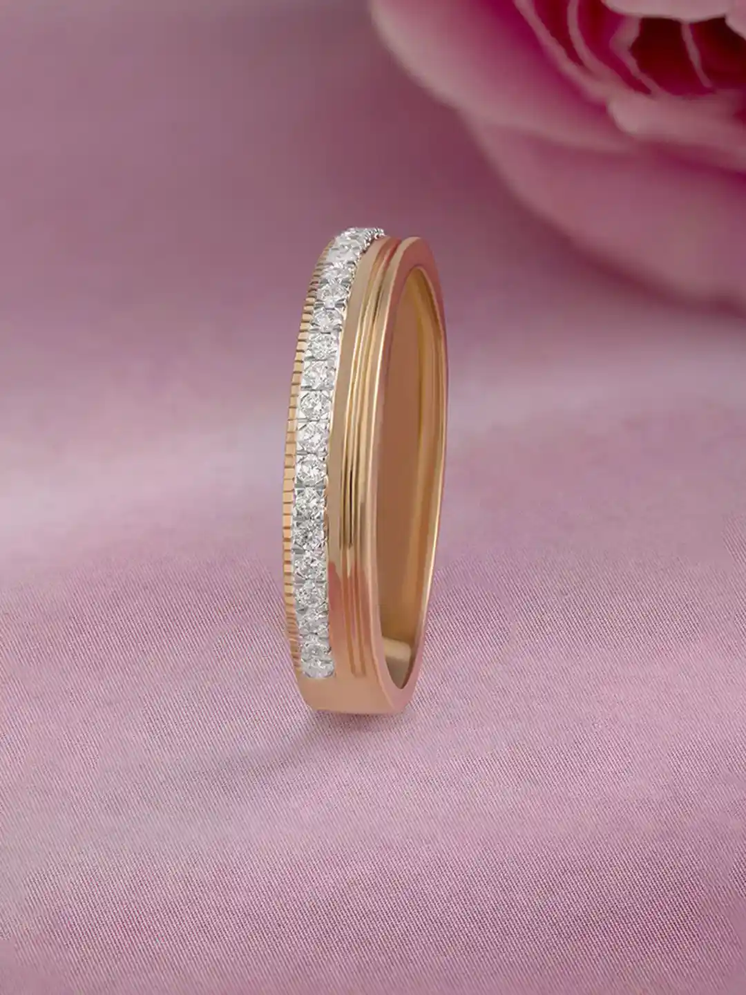 Buy Mia by Tanishq Men 14KT Yellow Gold Natural Diamond Finger