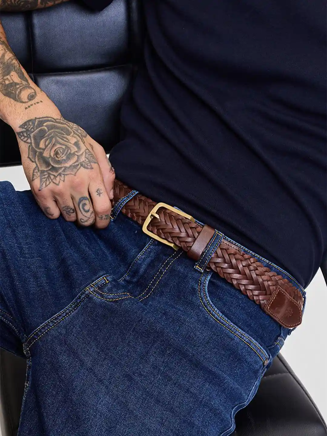 bison denim belt