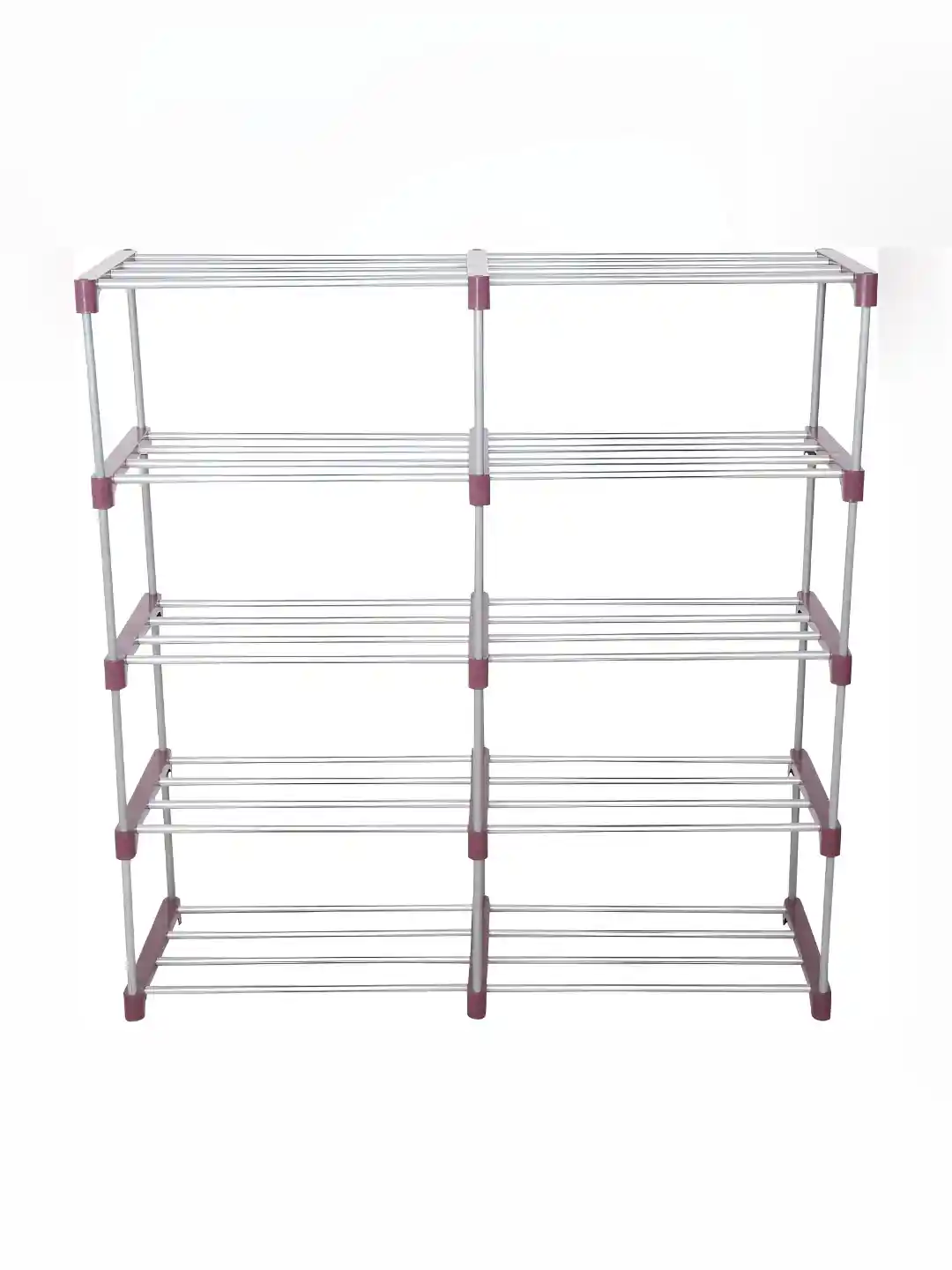 Buy Decent Hut Maroon Silver Toned 10 Tier Rectangle Stainless