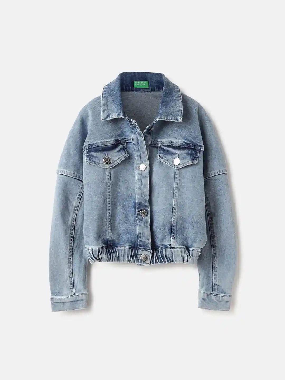Buy United Colors of Benetton Girls Washed Denim Jacket Jackets