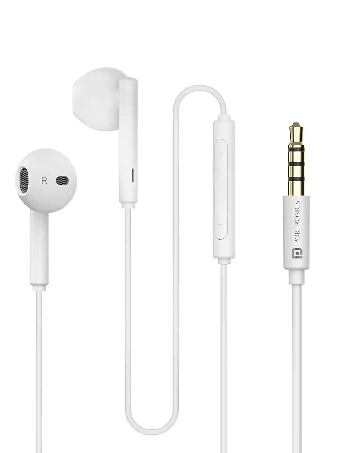 Portronics Wired Earphones With HD Mic Headphones