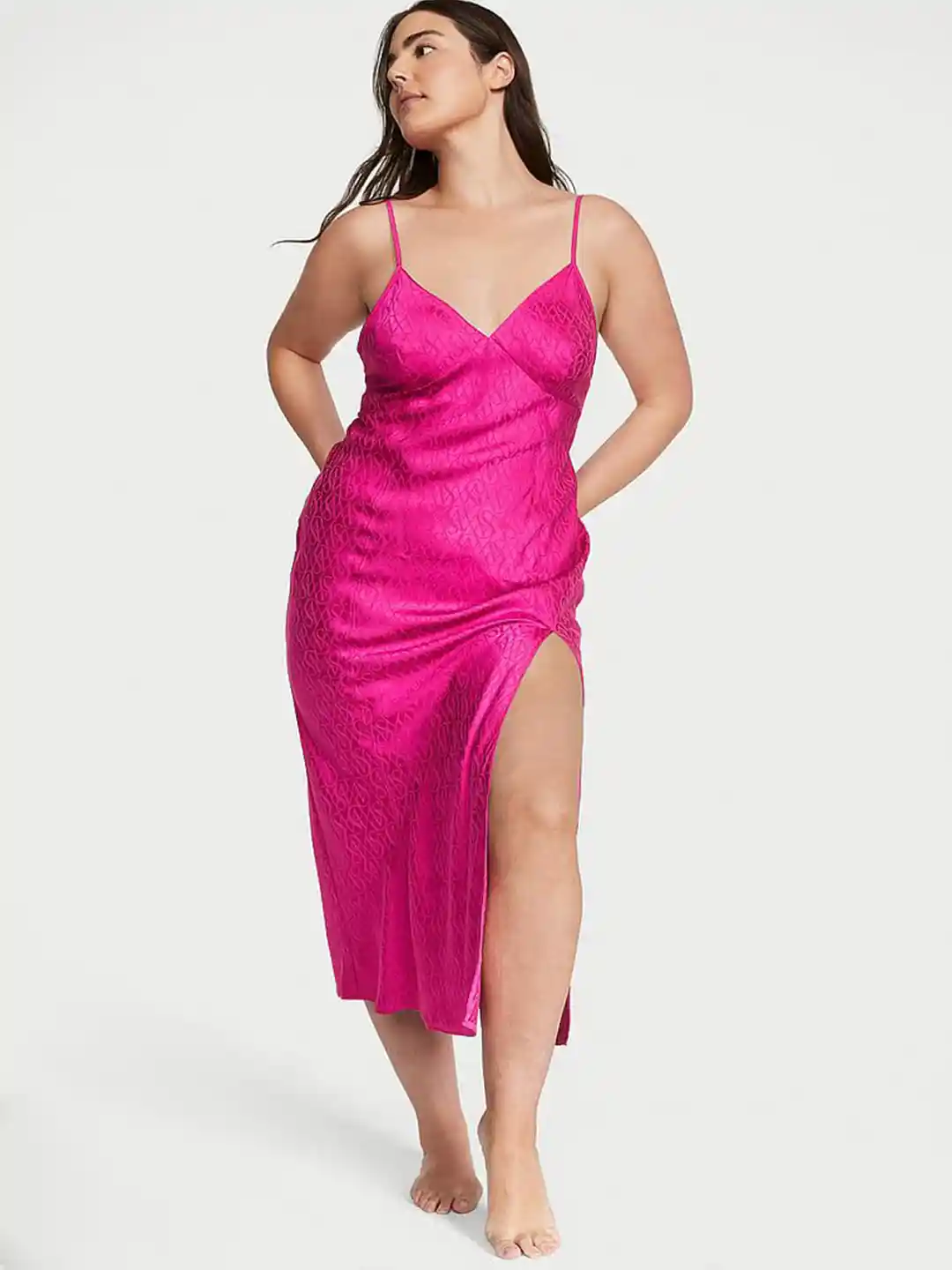 Buy Victoria's Secret Icon Satin Midi Slip Nightdress for Women