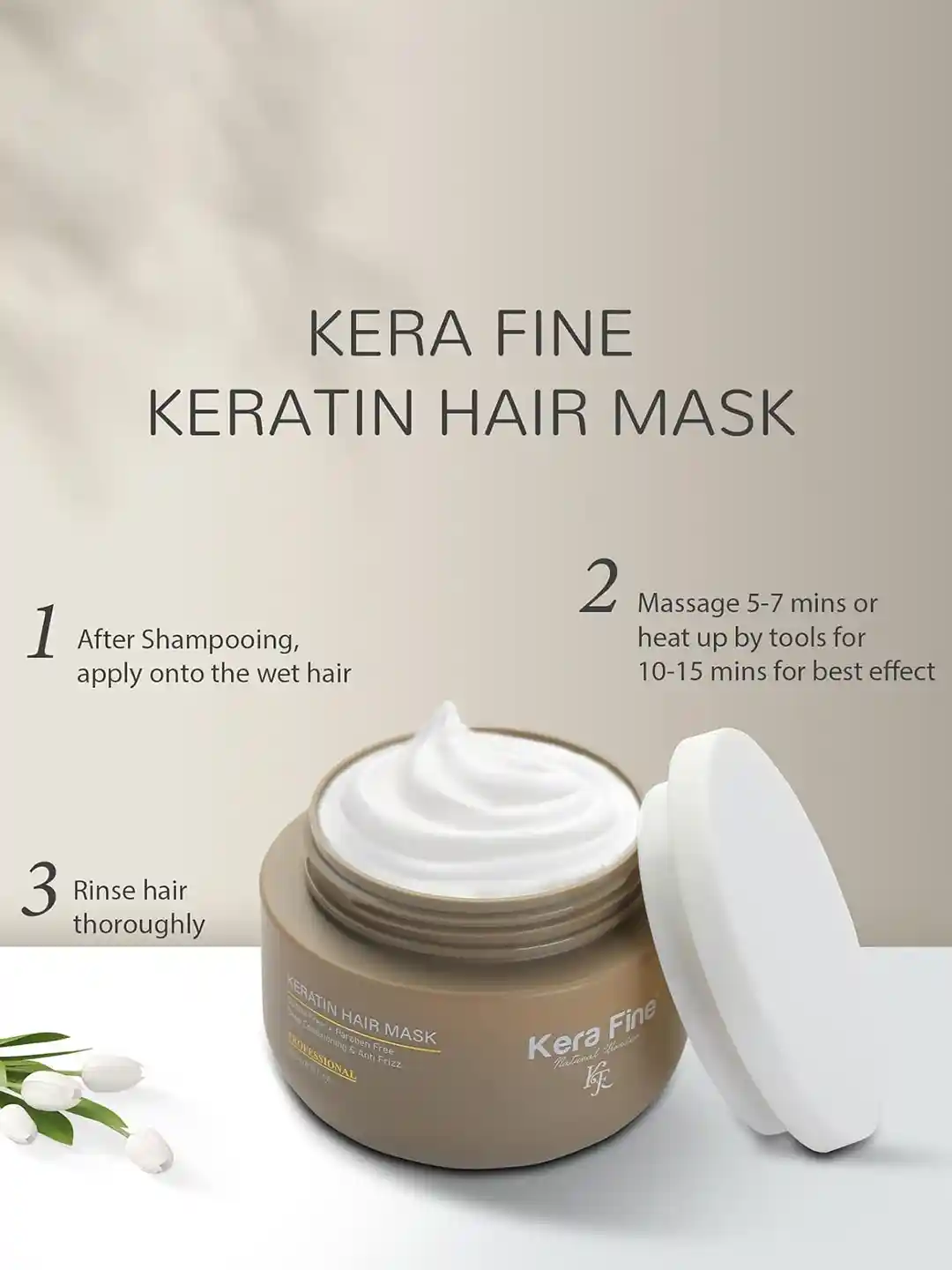 KERA FINE Keratin Hair Mask For Deep Conditioning Anti Frizz 200 ml
