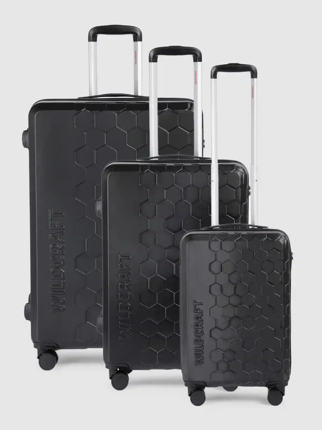 Buy Wildcraft Pyxis Set of 3 Trolley Suitcases - Cabin, Medium