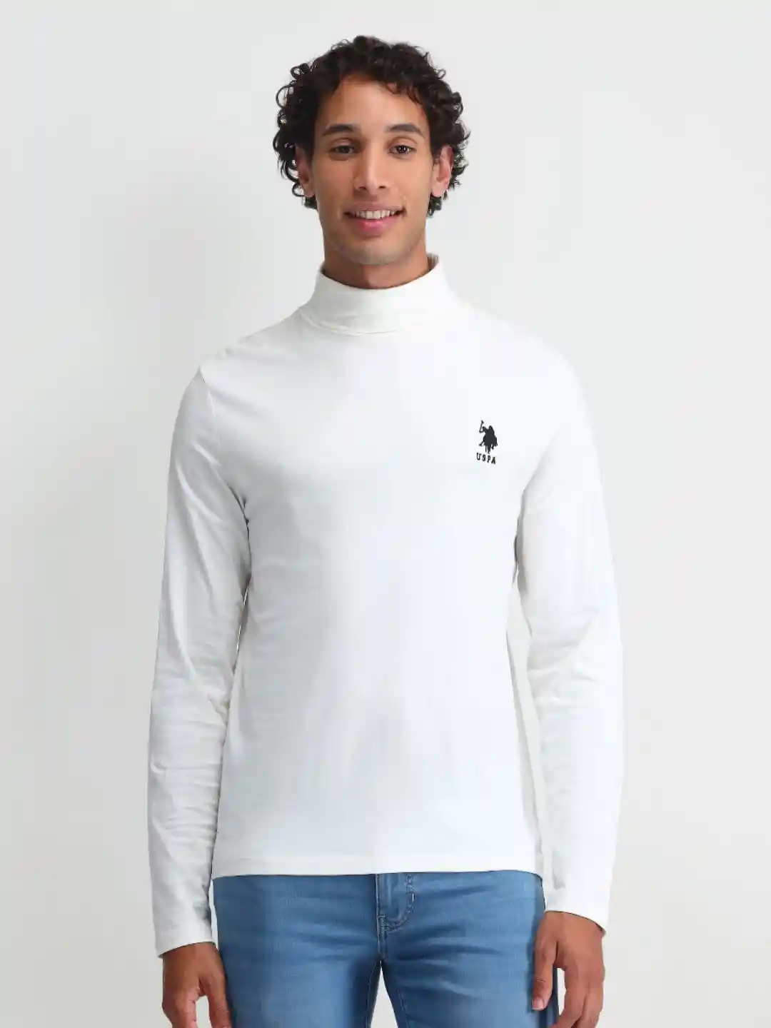 Buy Polo Denim Men Brand Logo Printed Turtle Neck