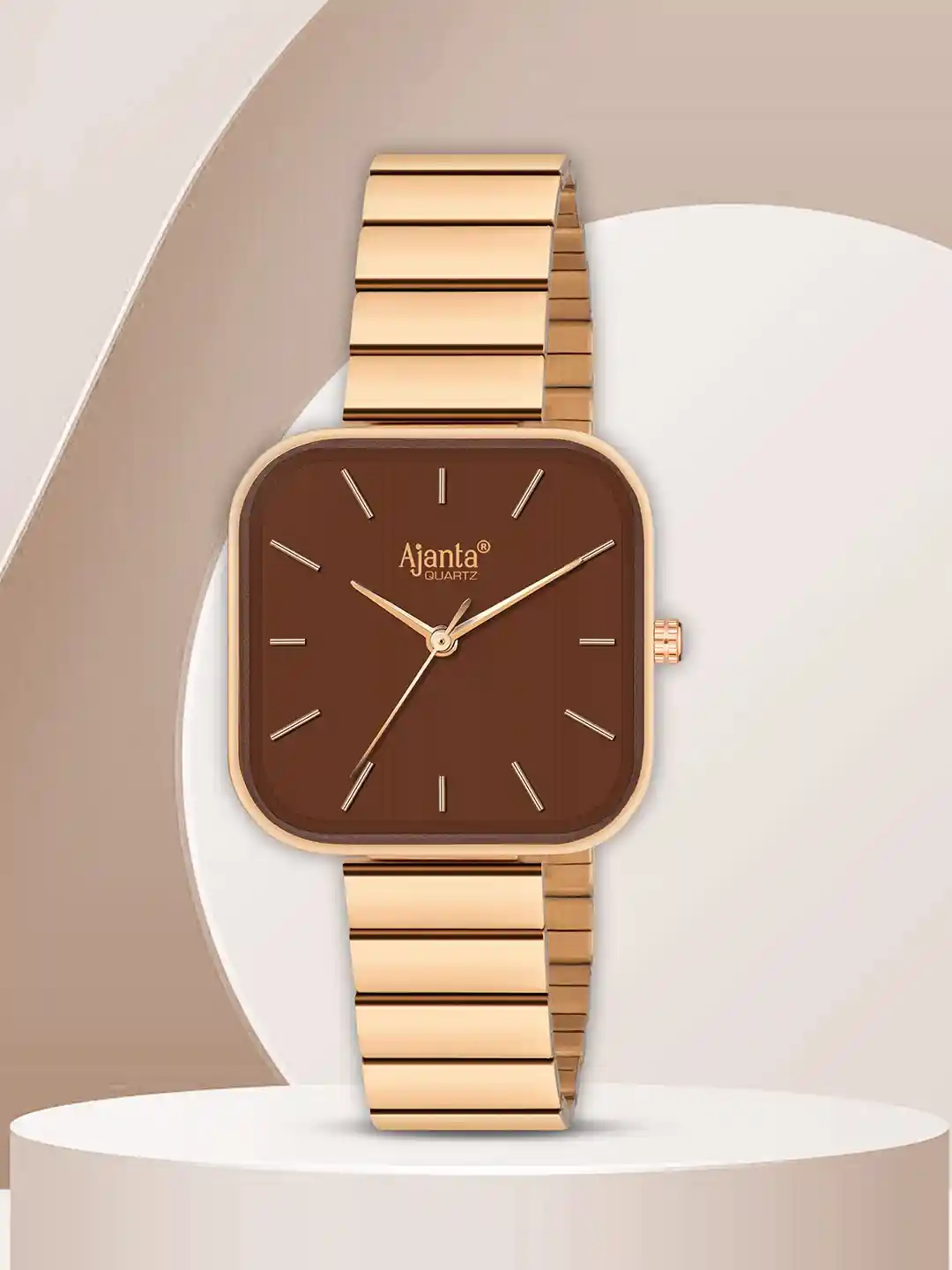 Buy Ajanta Quartz Women Square Dial Stainless Steel Straps