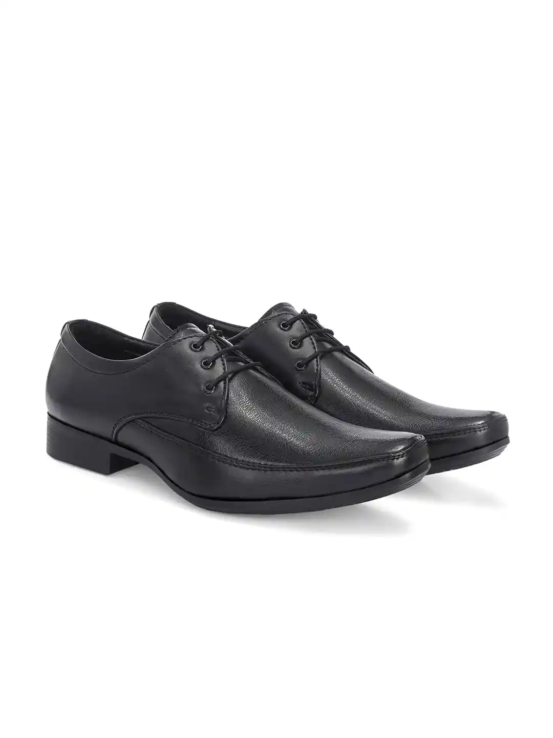 Azzaro Black Men Leather Formal Derbys