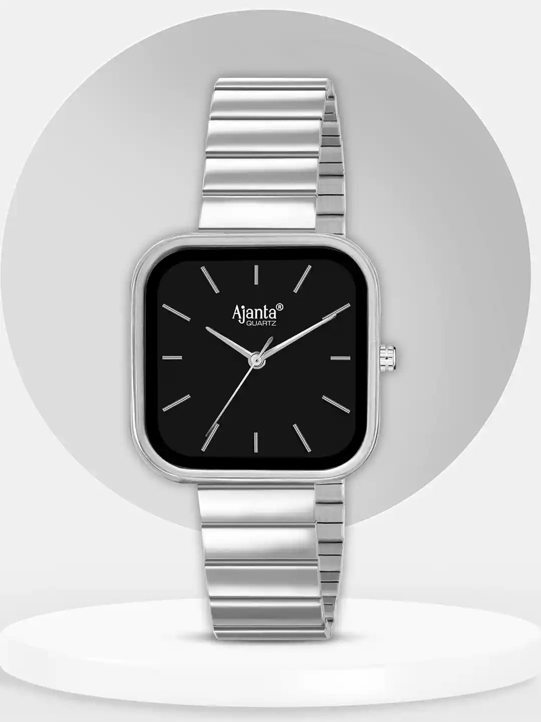 Buy Ajanta Quartz Women Patterned Dial Stainless Steel Straps