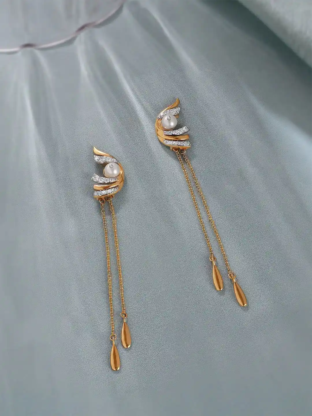 Buy Mia by Tanishq 14KT Luminous Cascade Gold Diamond Drop