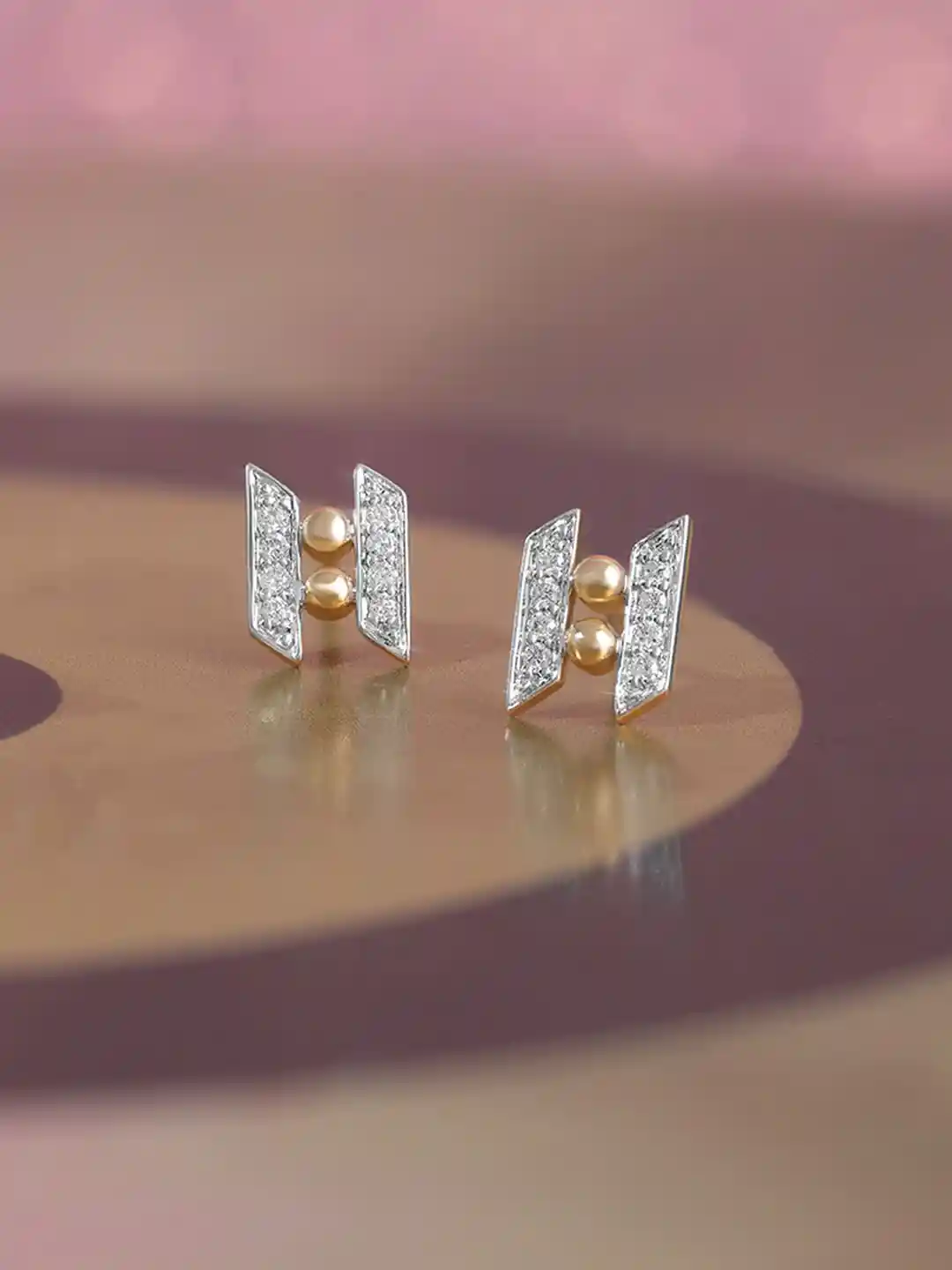 Gold Earrings Designs Diamond Earrings From Tanishq Buy Mia By