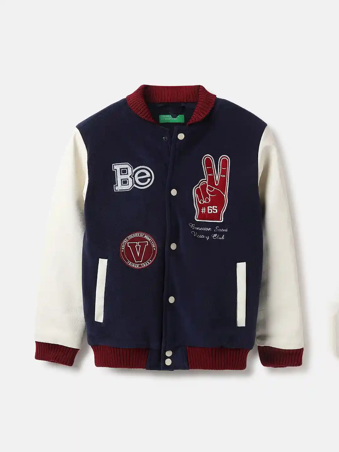 Buy United Colors of Benetton Boys Bomber with Patchwork Jacket