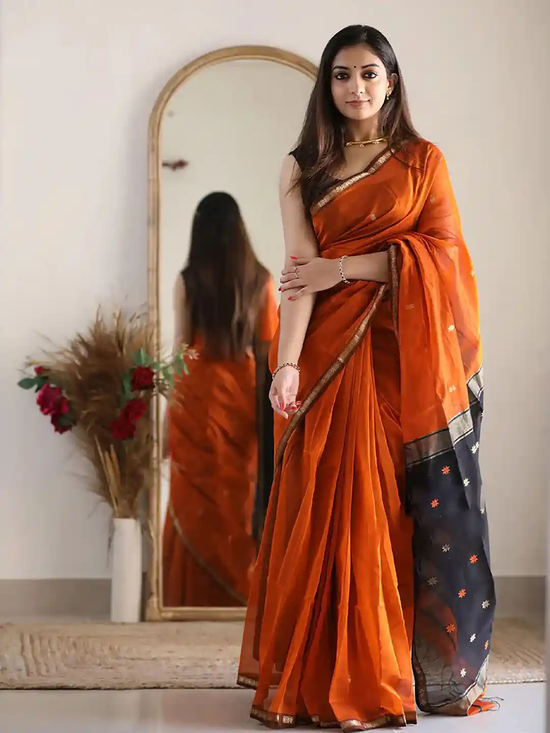 Buy KALINI Woven Design Zari Banarasi Saree Sarees for Women
