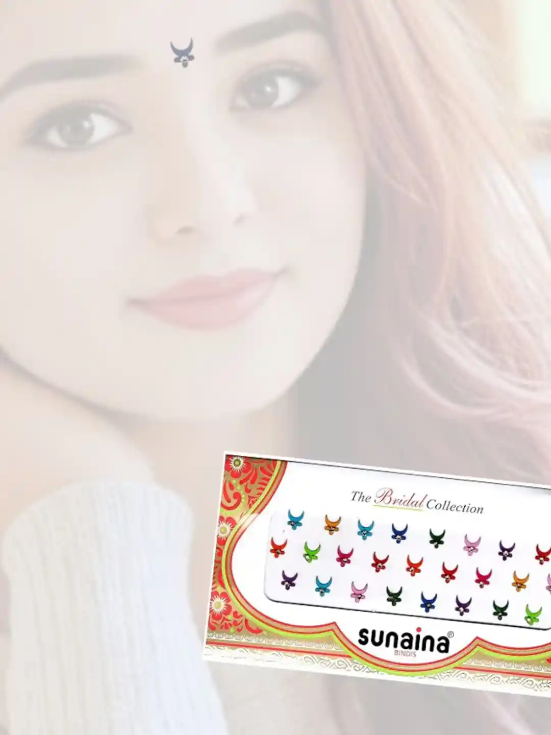 Flipkart Bridal Bindi Online Sunaina Set Of Velvet Half Moon Shape