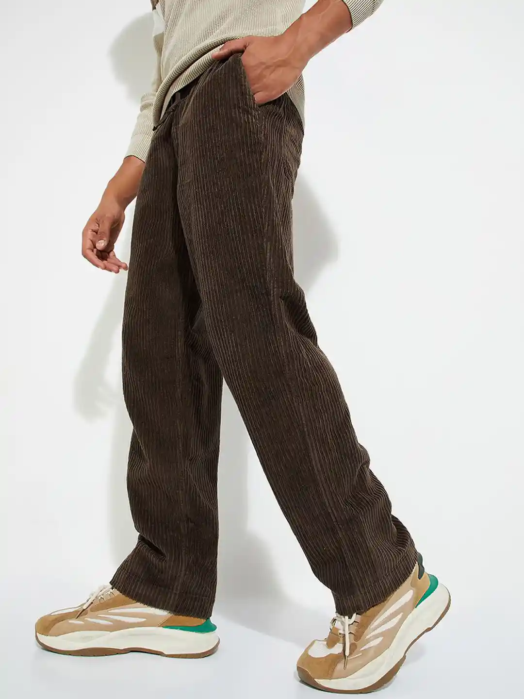 Waist Baggy Corduroy Trousers Mens Buy Max Men Cotton Loose Fit