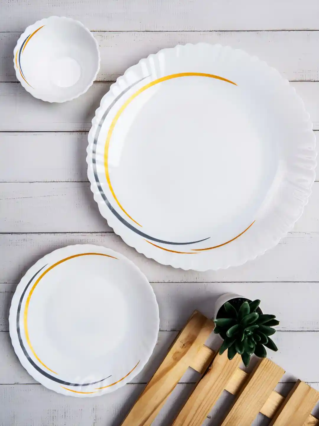 Dinner Set Hard Plastic Dishes Buy Cello White 37 Pieces Opalware