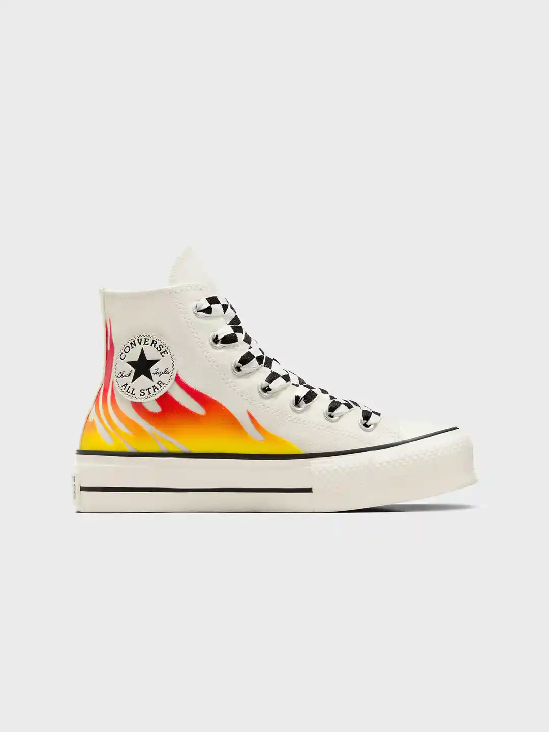 Painted Shoes Converse Fire Design Converse Classic Chuck 70 High
