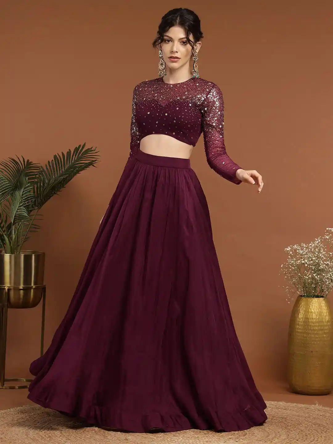 Designer Lehenga Myntra Lehenga Choli Online RIRASA Embellished