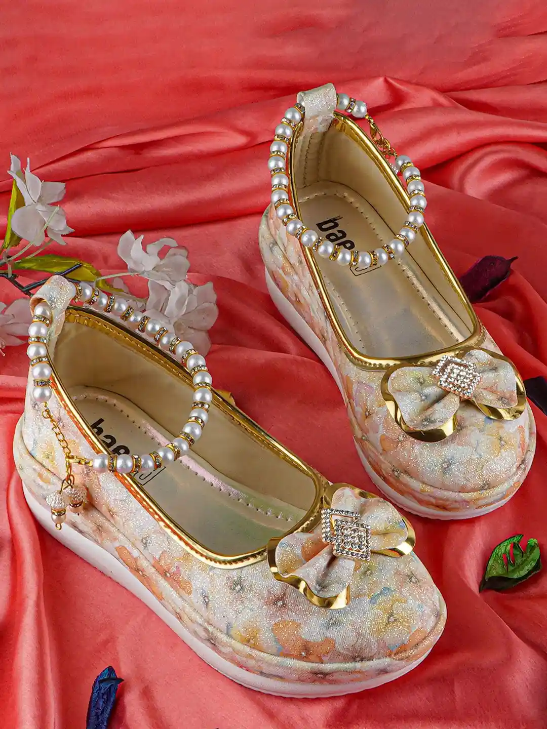 Buy BAESD Girls Printed Embellished Flatform Peep Toes Heels for