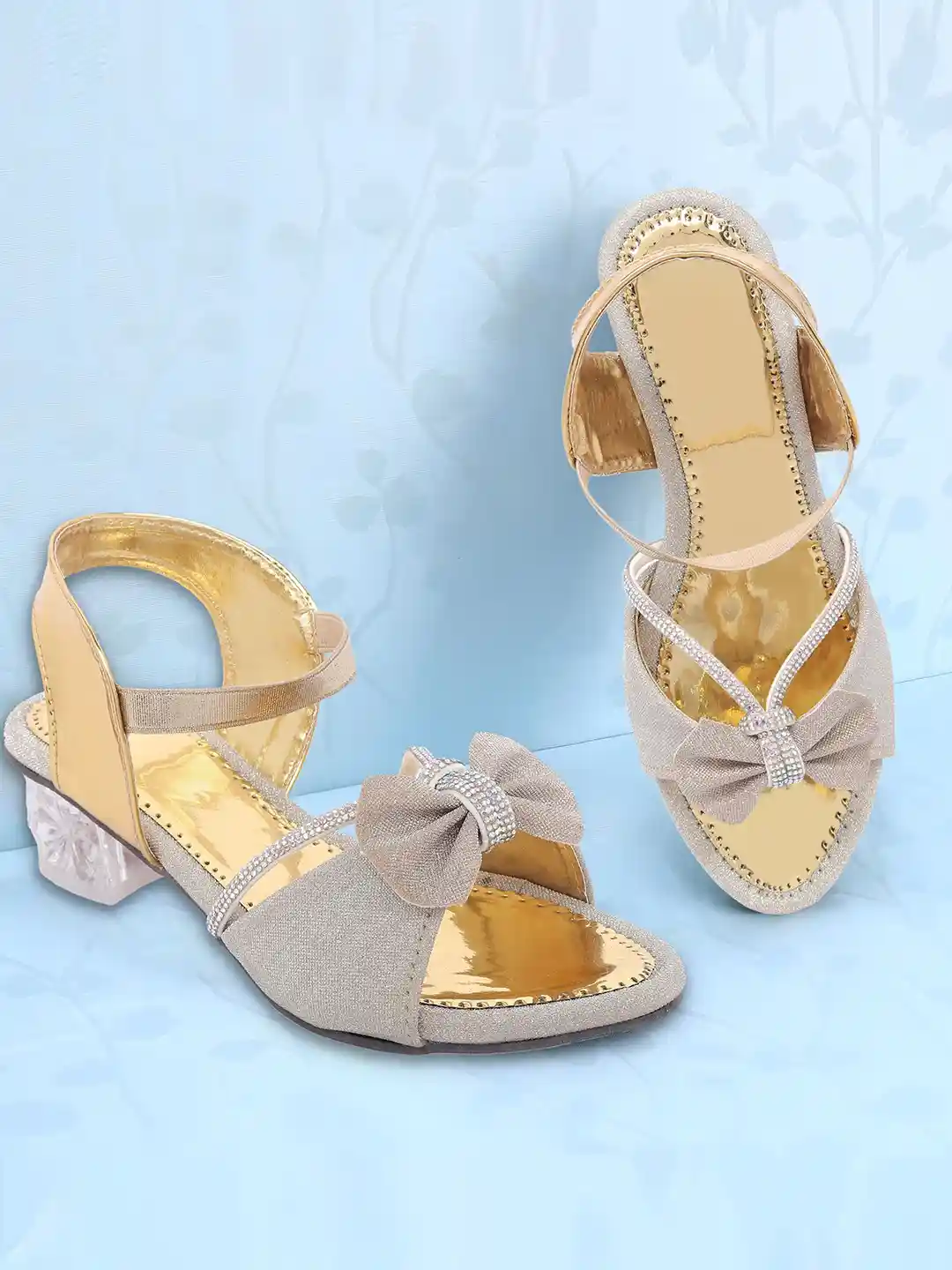 Buy BAESD Girls Embellished Block Heel Sandals Heels for Girls - Main Image