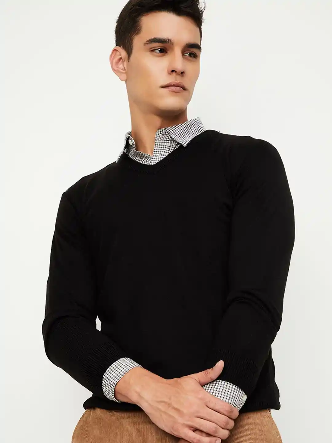 Buy max Men V-Neck Pullover Sweaters for Men 31301197 Myntra