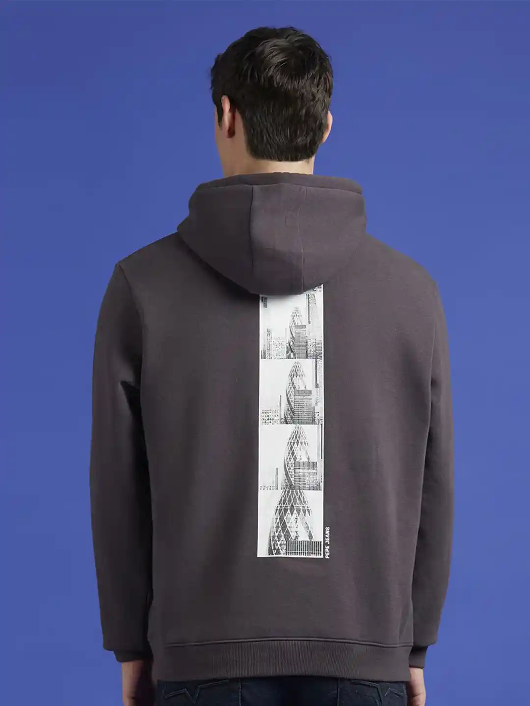 Buy Pepe Jeans Men Printed Hooded Long Sleeves Sweatshirt