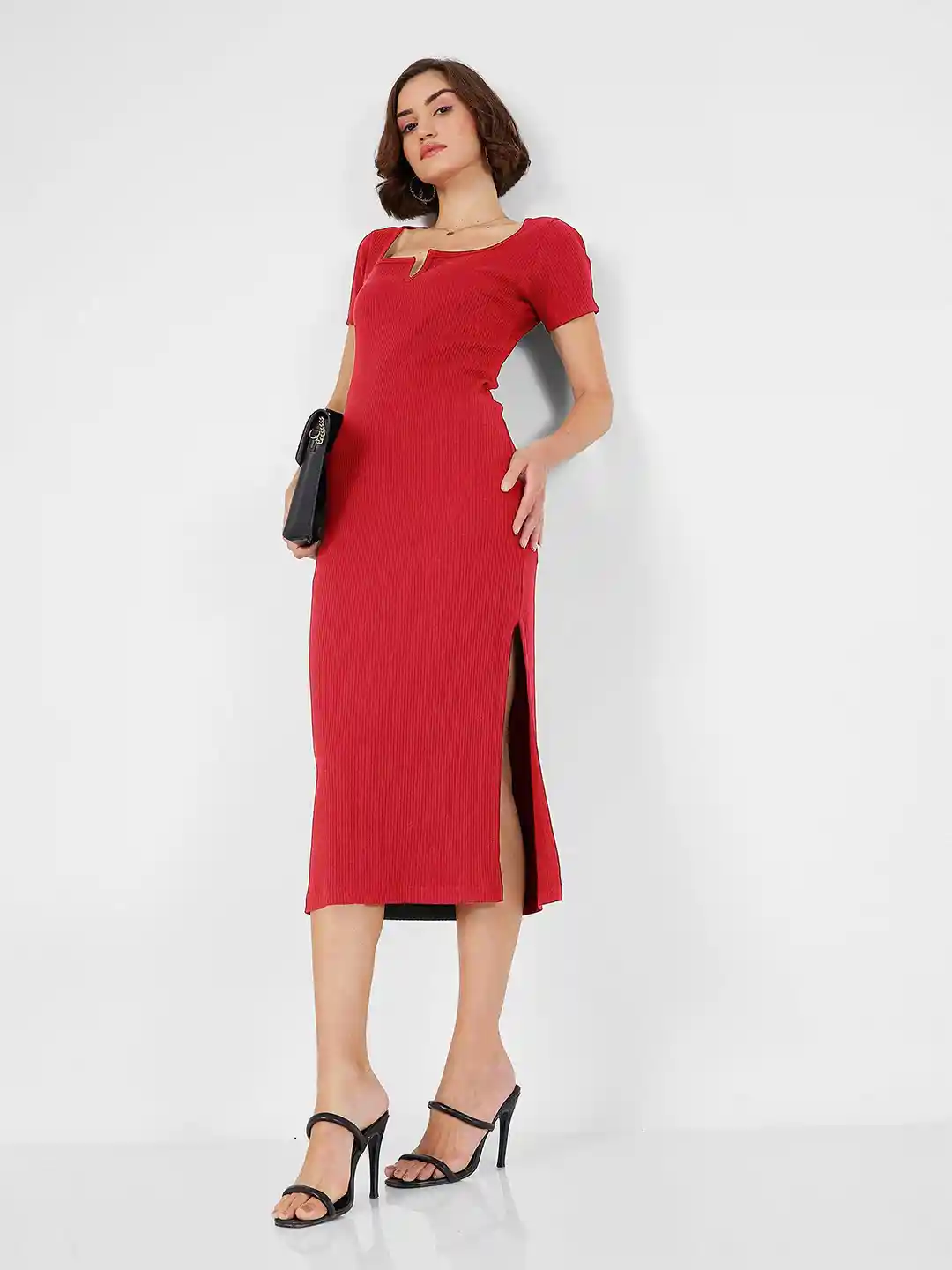 Buy SASSAFRAS Women Cotton Sheath Midi Dress Dresses for Women