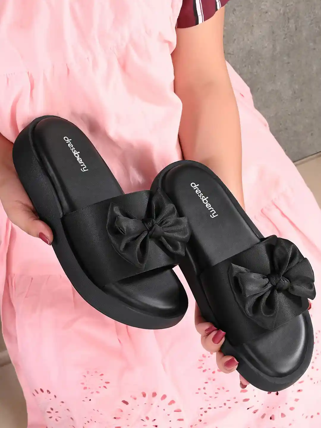 Buy DressBerry Women Casual Solid Sliders Flip Flops Flip Flops