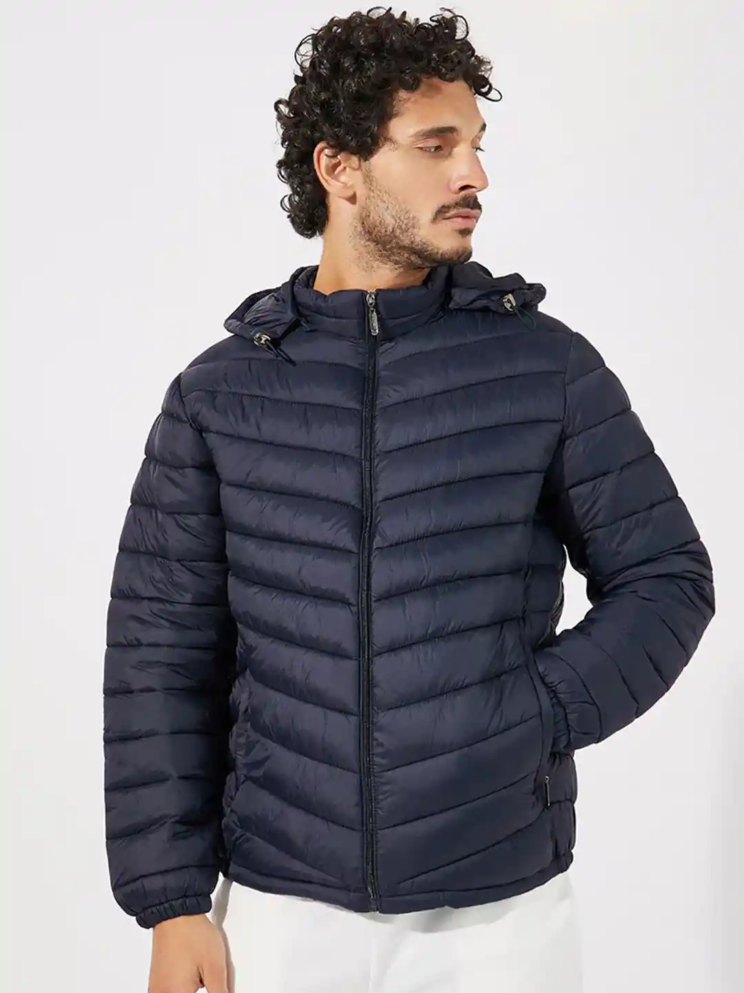 Buy Styli Quilted Hooded Puffer Jacket Jackets for Men 31347102