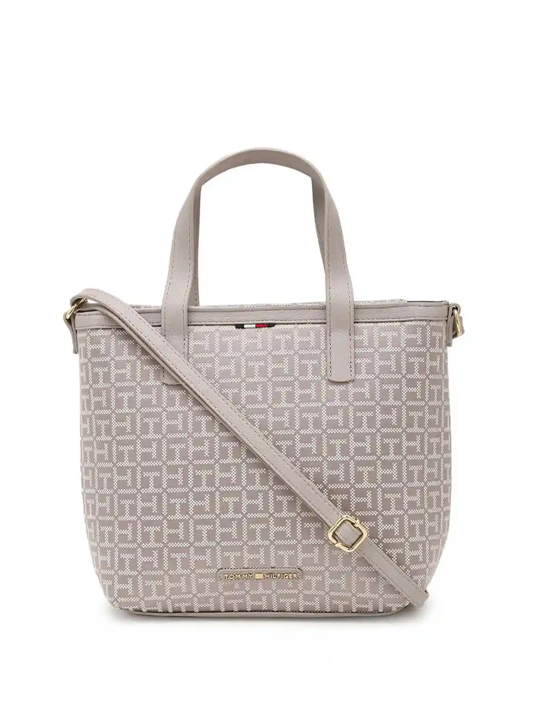 Buy Tommy Hilfiger Women Brand Logo Printed Shopper Leather