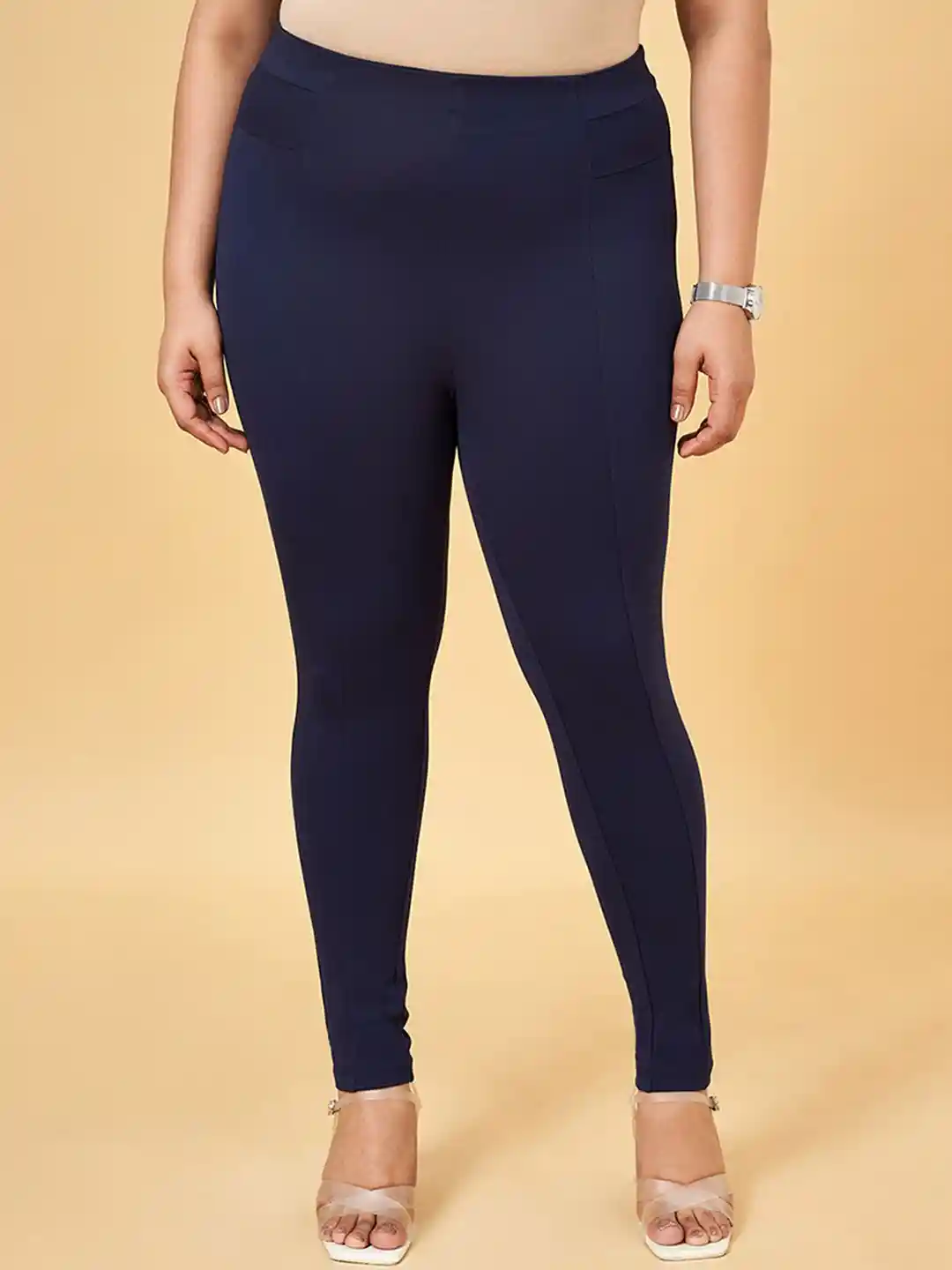 Buy Honey Curvytude by Pantaloons Women Plus Size Skinny Fit High