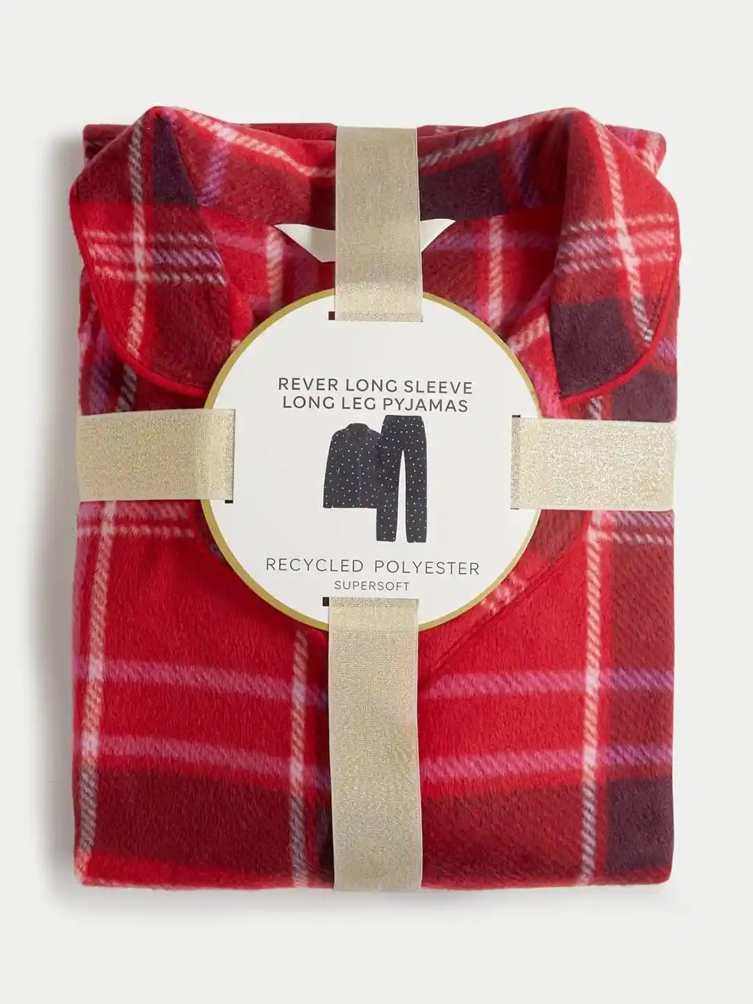 Buy Marks Spencer Women Checked Shirt Collar Night Suit Night - Main Image