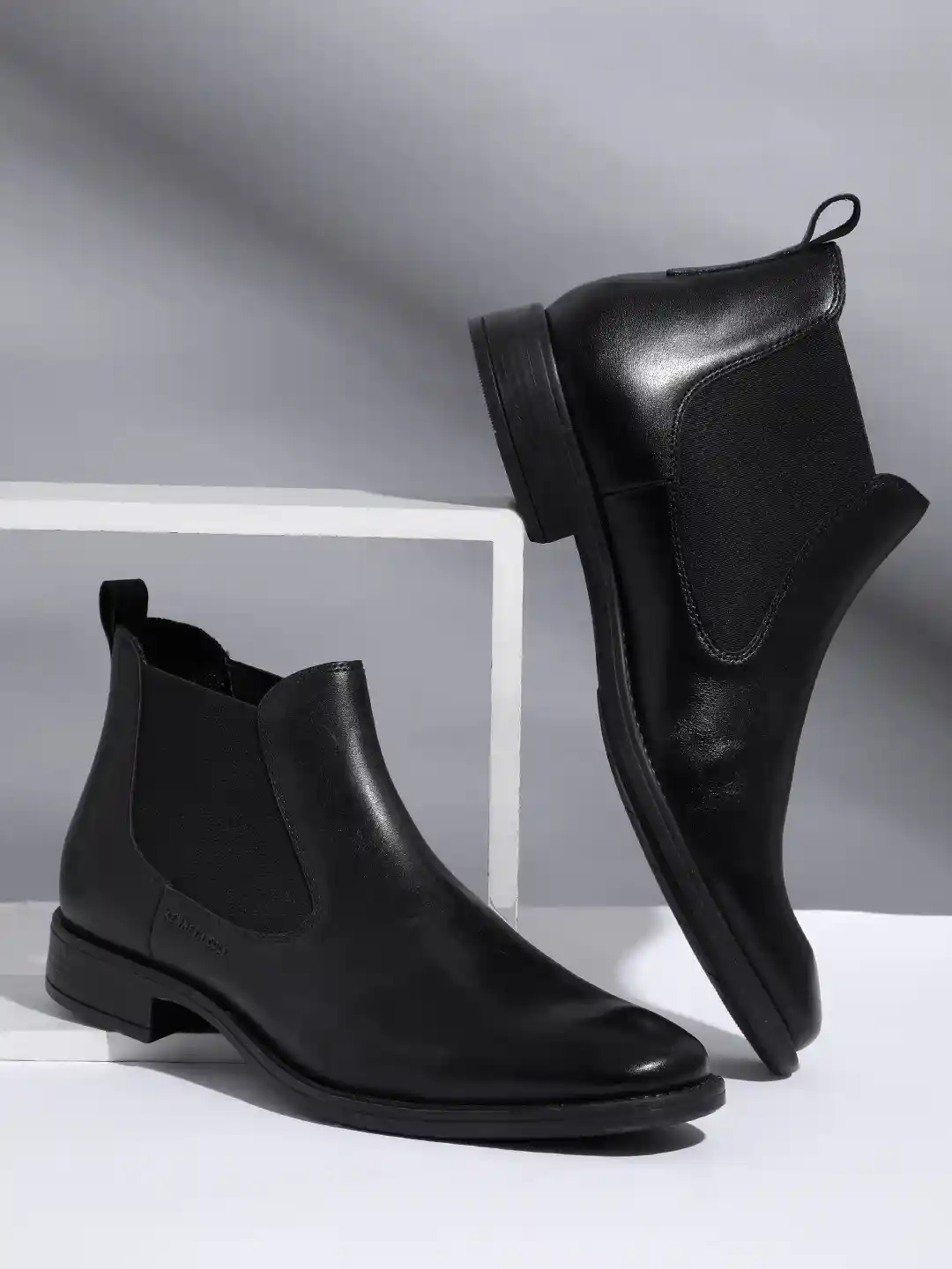 Chelsea Combination Handmade Men Charcoal Color Suede Chelsea