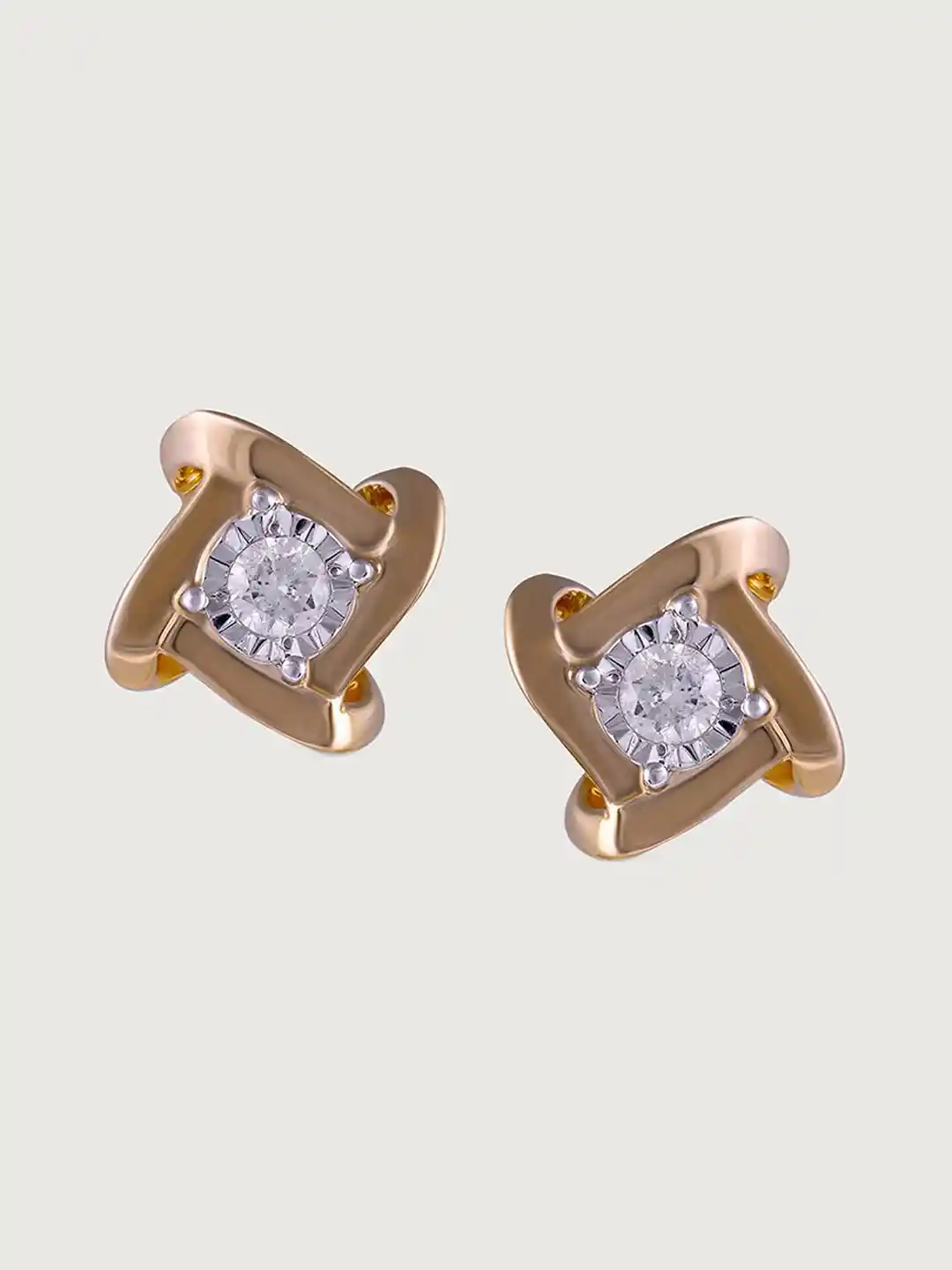 Buy Mia by Tanishq 14KT Gold Natural Diamond Stud Earrings