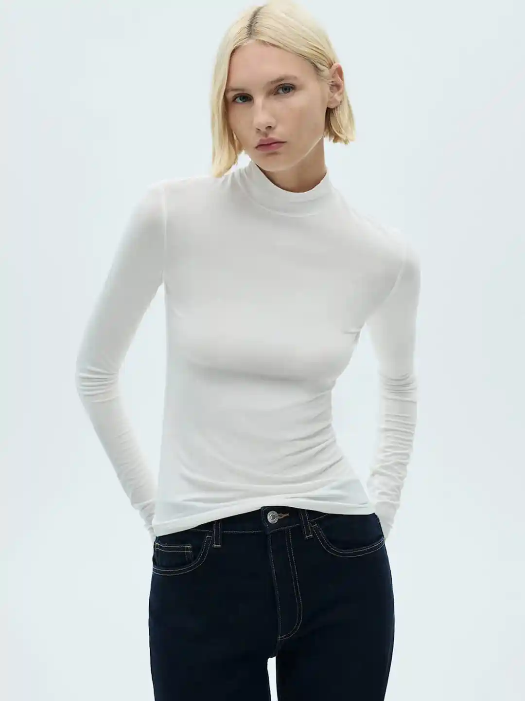 Buy MANGO High Neck T-shirt Tshirts for Women 31346746 Myntra