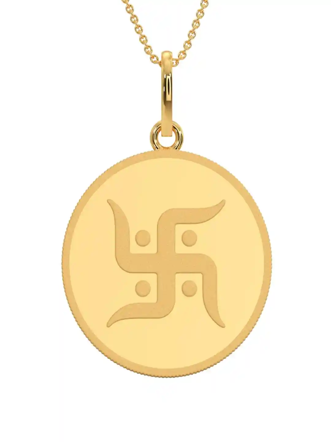 Buy Kalyan Jewellers 24K (999) Purity Swastik Gold Coin Pendant