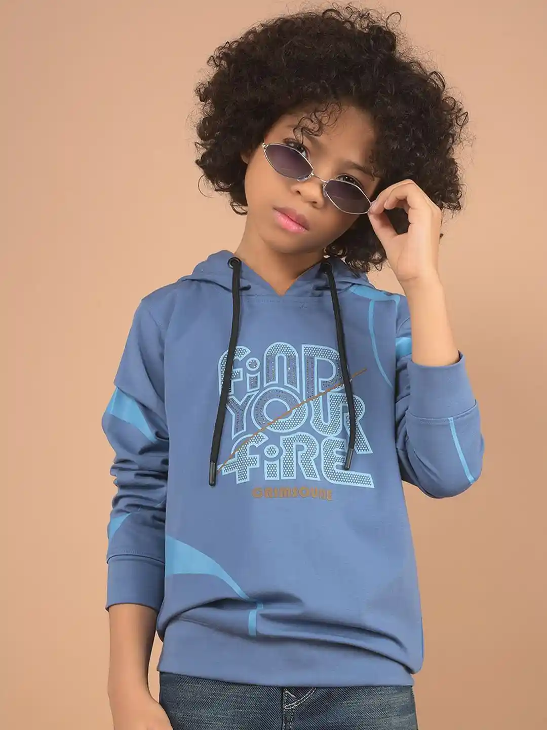 Buy Crimsoune Club Boys Printed Hooded Sweatshirt Sweatshirts