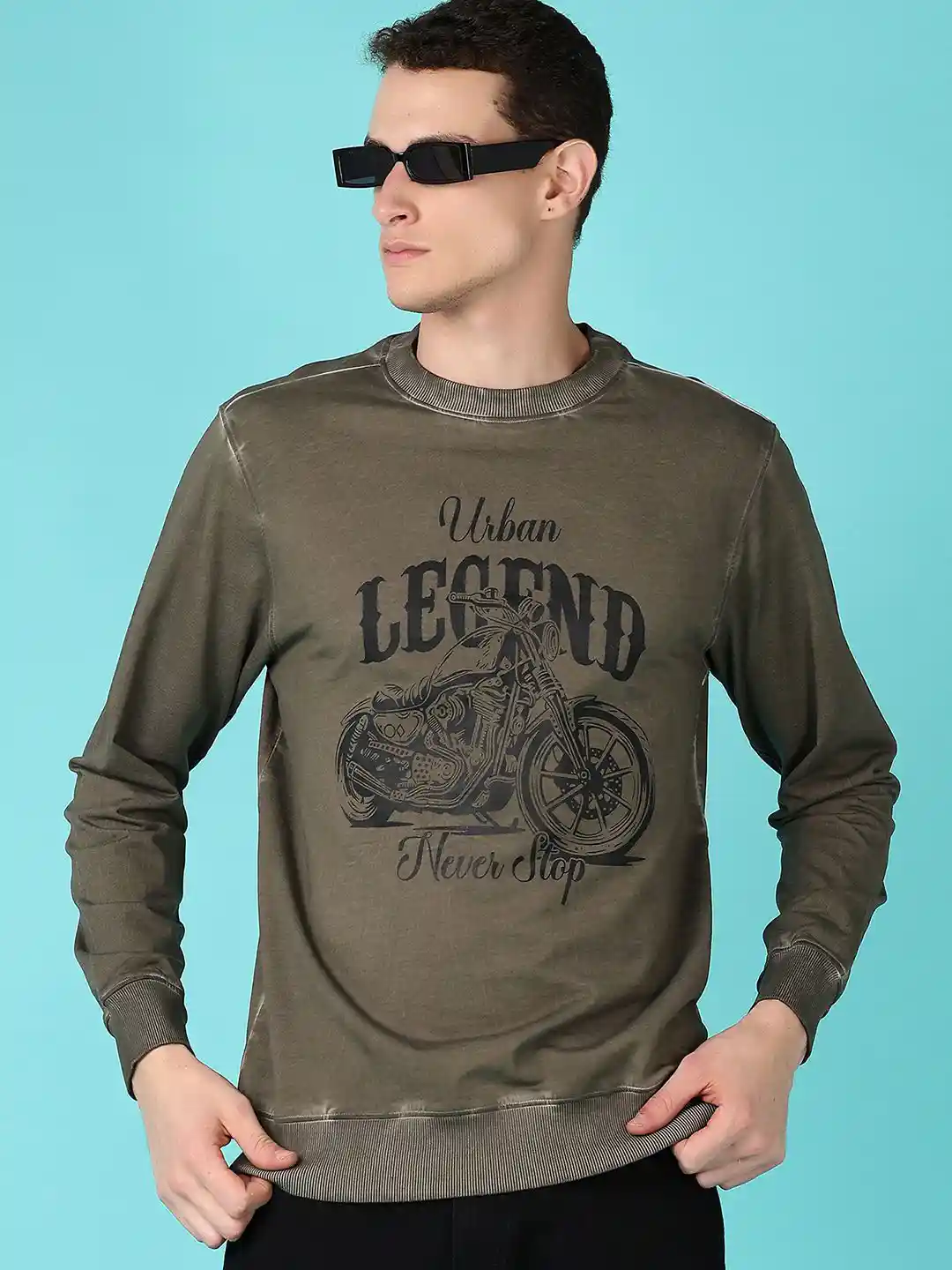 V Neck Vintage Sweatshirts Men Men's Sweatshirts Crewneck Winter