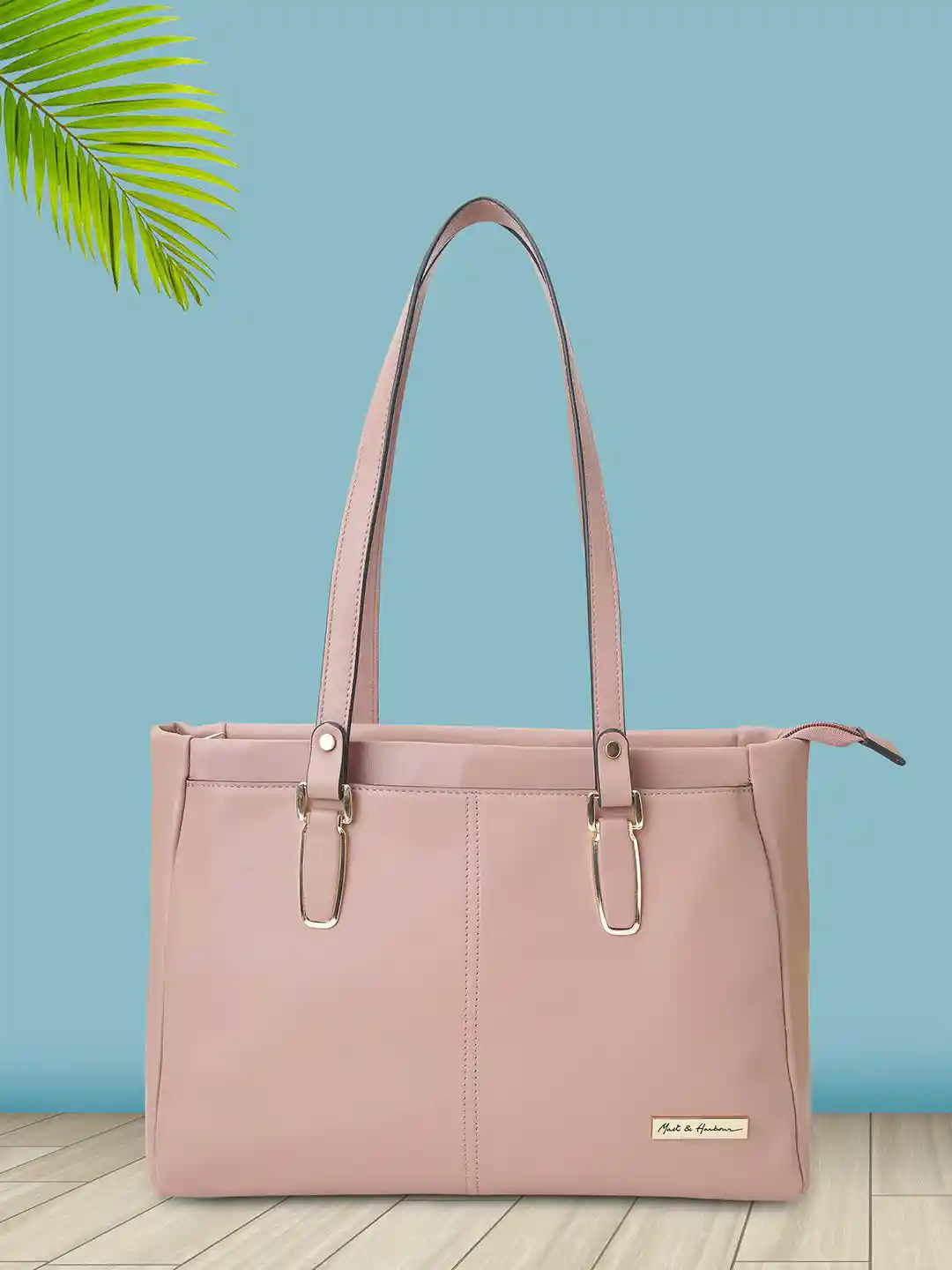 Mast Harbour Women Solid Structured Leather Shoulder Bag