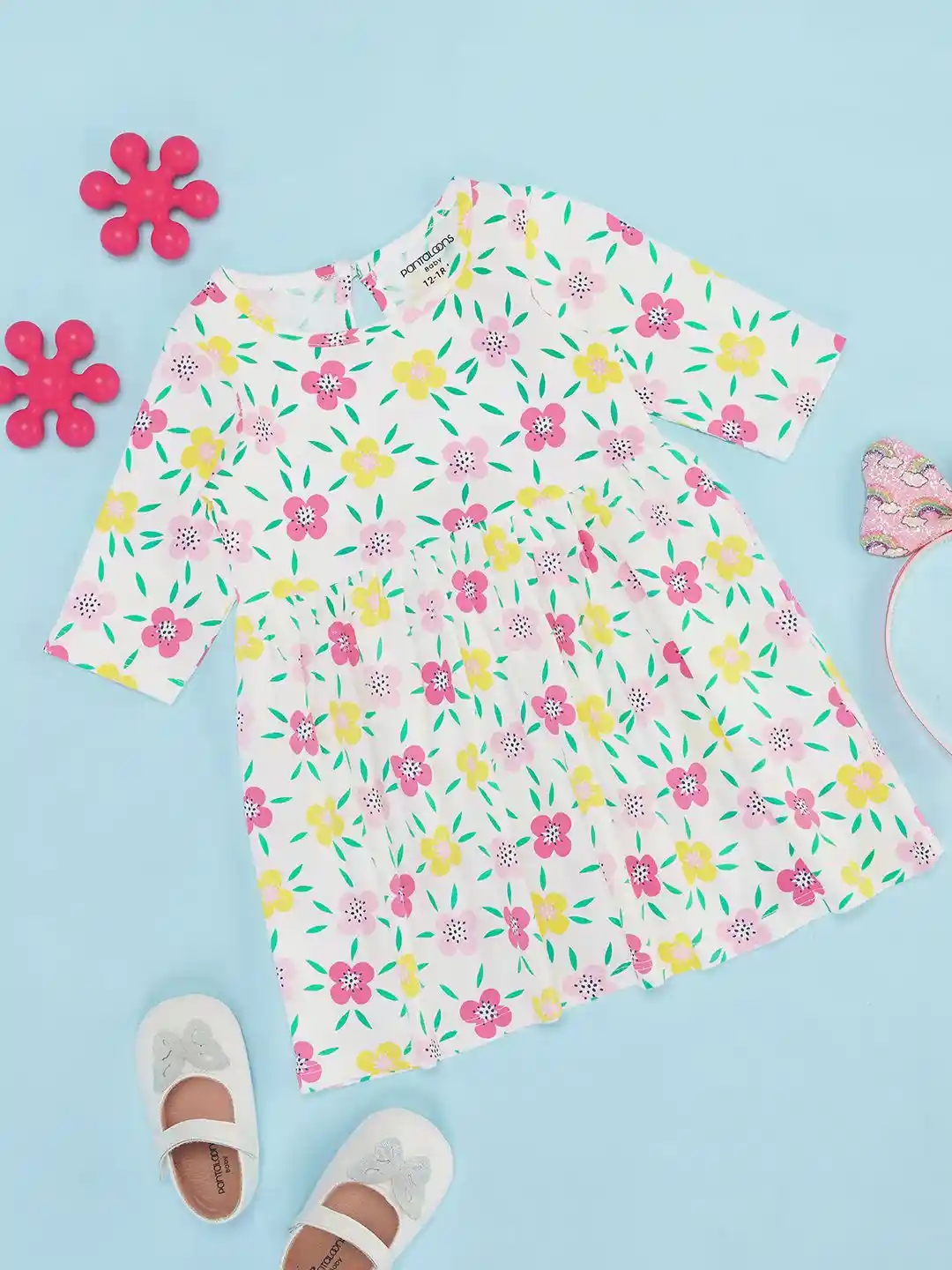 Buy Pantaloons Baby Girls Cotton Floral Printed Fit Flare Dress