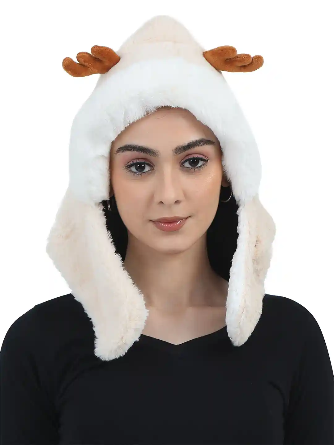 Buy FabSeasons Women Self Design Winter Beanie Cap and Neck Scarf