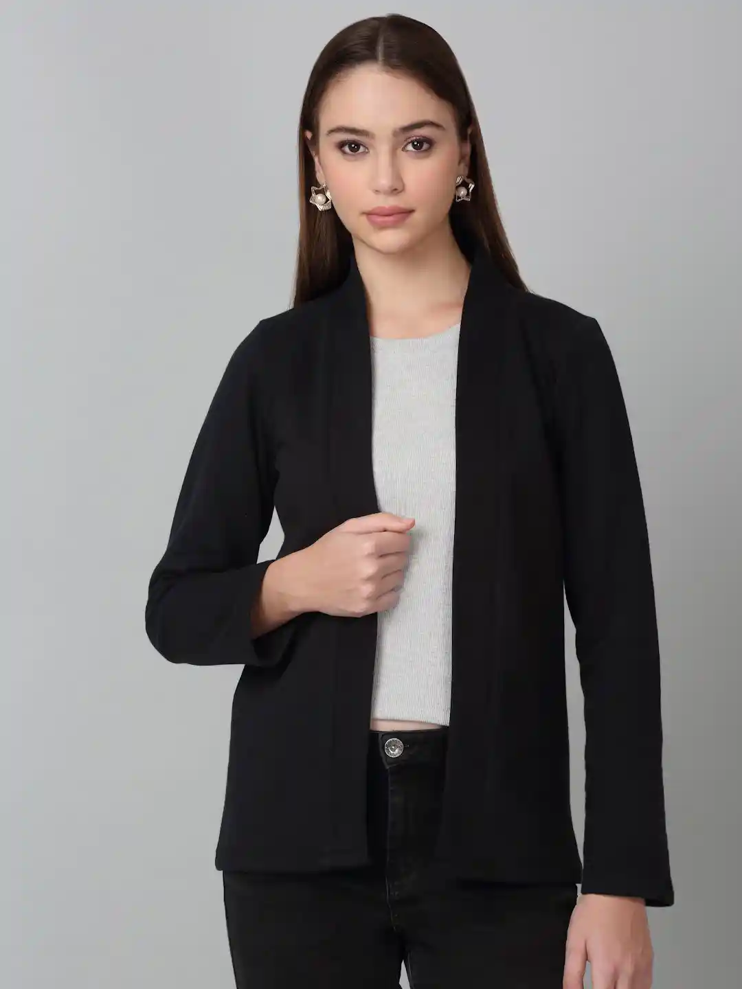 Buy Dressitude Self Design Cotton Open Front Shrug Shrug for