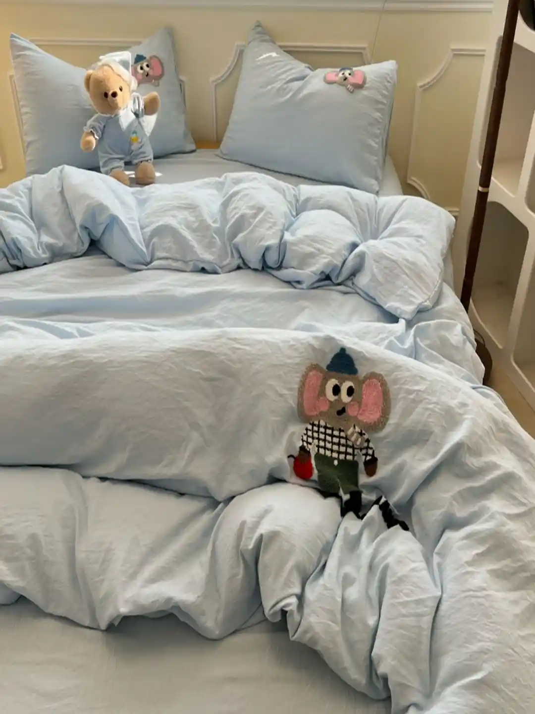 Buy JC HOME Blue Pink Cartoon Characters Pieces Double King