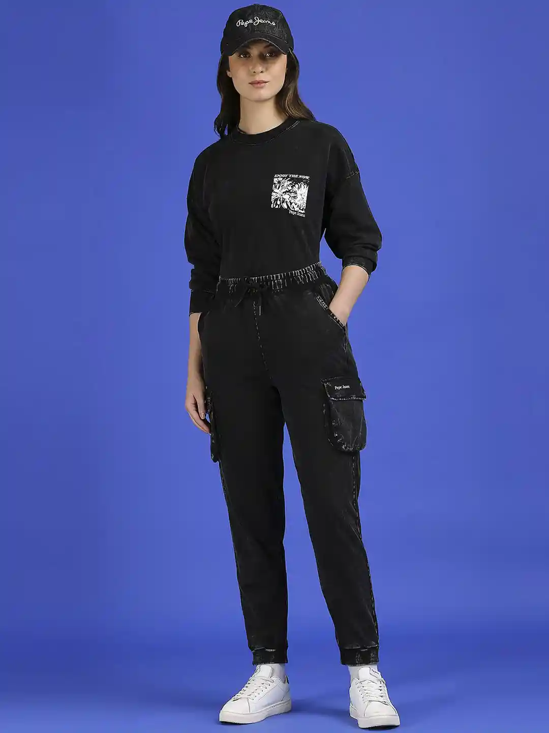 Buy Pepe Jeans Women Comfort Loose Fit Joggers Trousers Trousers