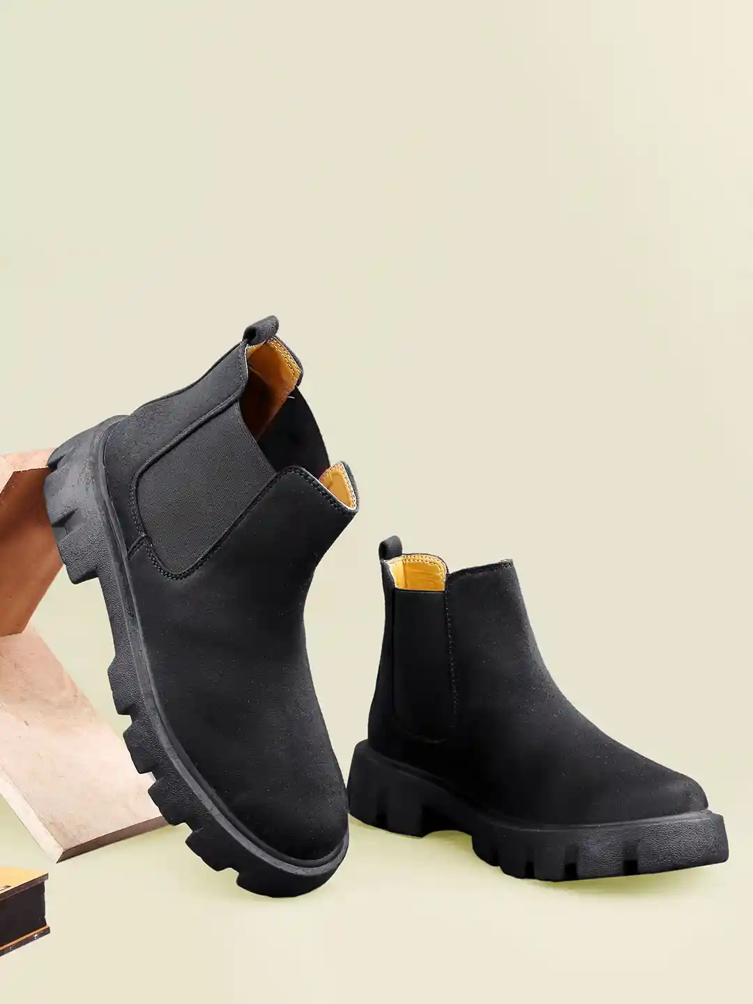 Bxxy Men Chelsea Slip-on Flatform Boots