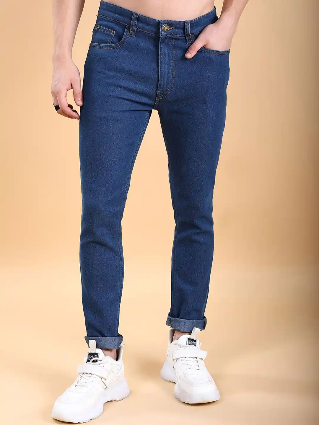 Jeans Fit Mens Skinny Jeans Rolled Up Men's Ripped Skinny Jeans