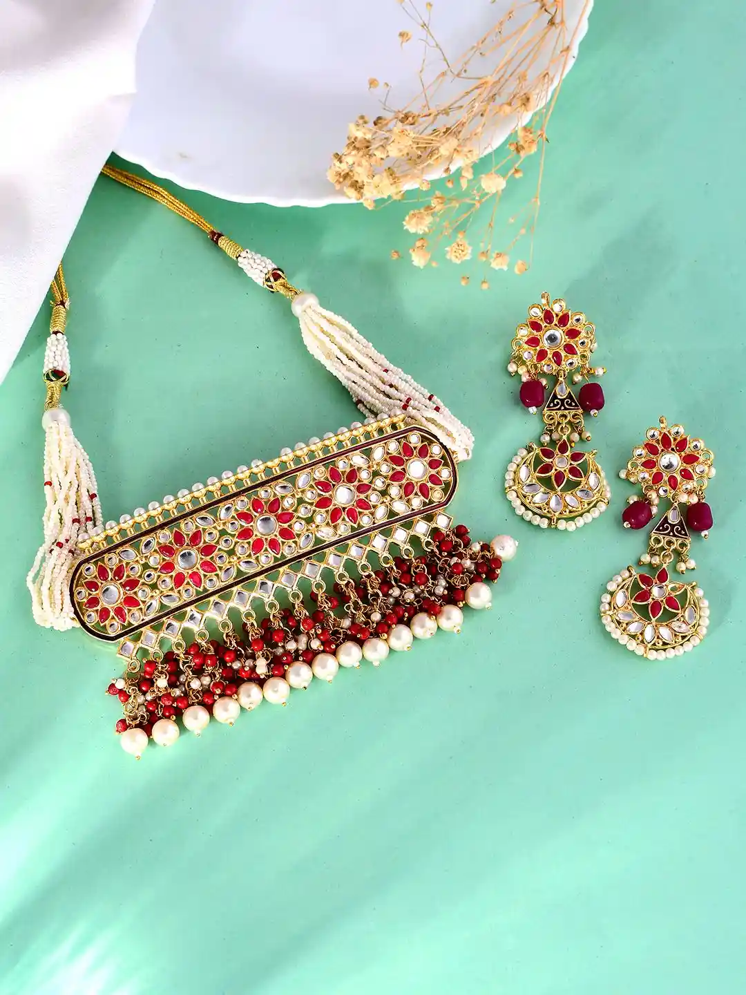 Rajasthani Choker Necklace Rajasthani Jewellery Set Online
