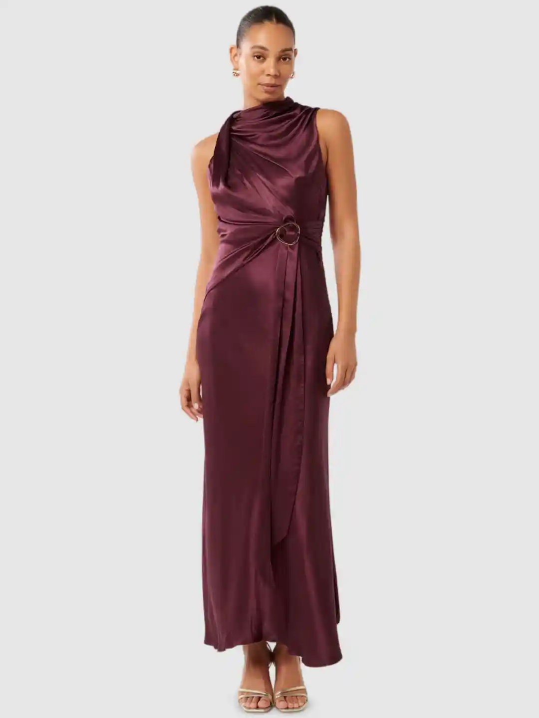 Buy Forever New Women Satin A-Line Party Midi Dress Dresses for